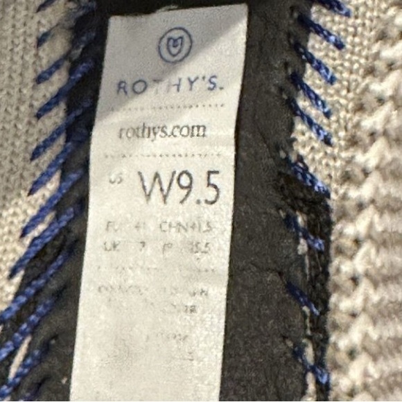 Rothy's Shoes The Point - sz 9.5 Gray w/ Blue Trim - Picture 5 of 5